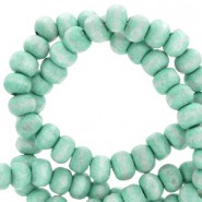 Houten kralen rond 12mm Light turquoise